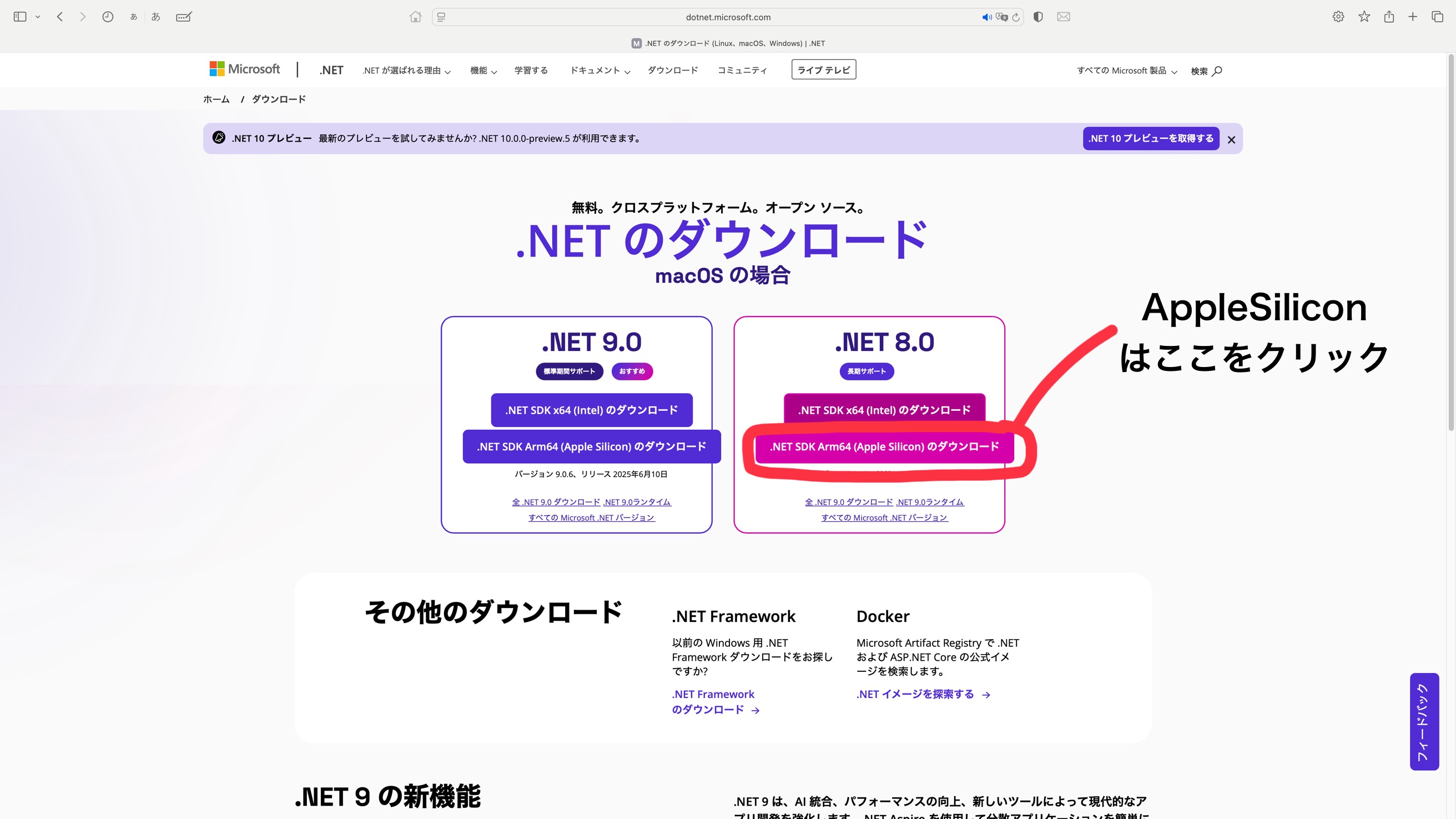 .NETSDK8.0のインストール方法